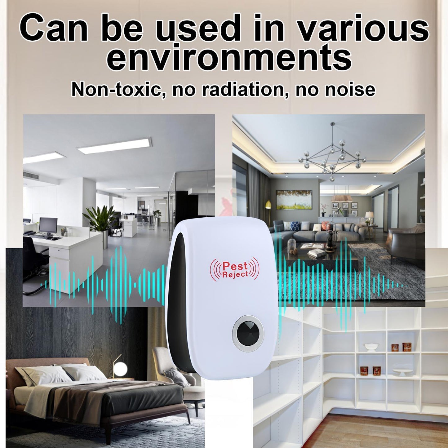 Jueyu Ultrasonic Home Mosquito, Cockroach, And Mouse Repellent Plug-in Smart Nightlight Insect Repeller
