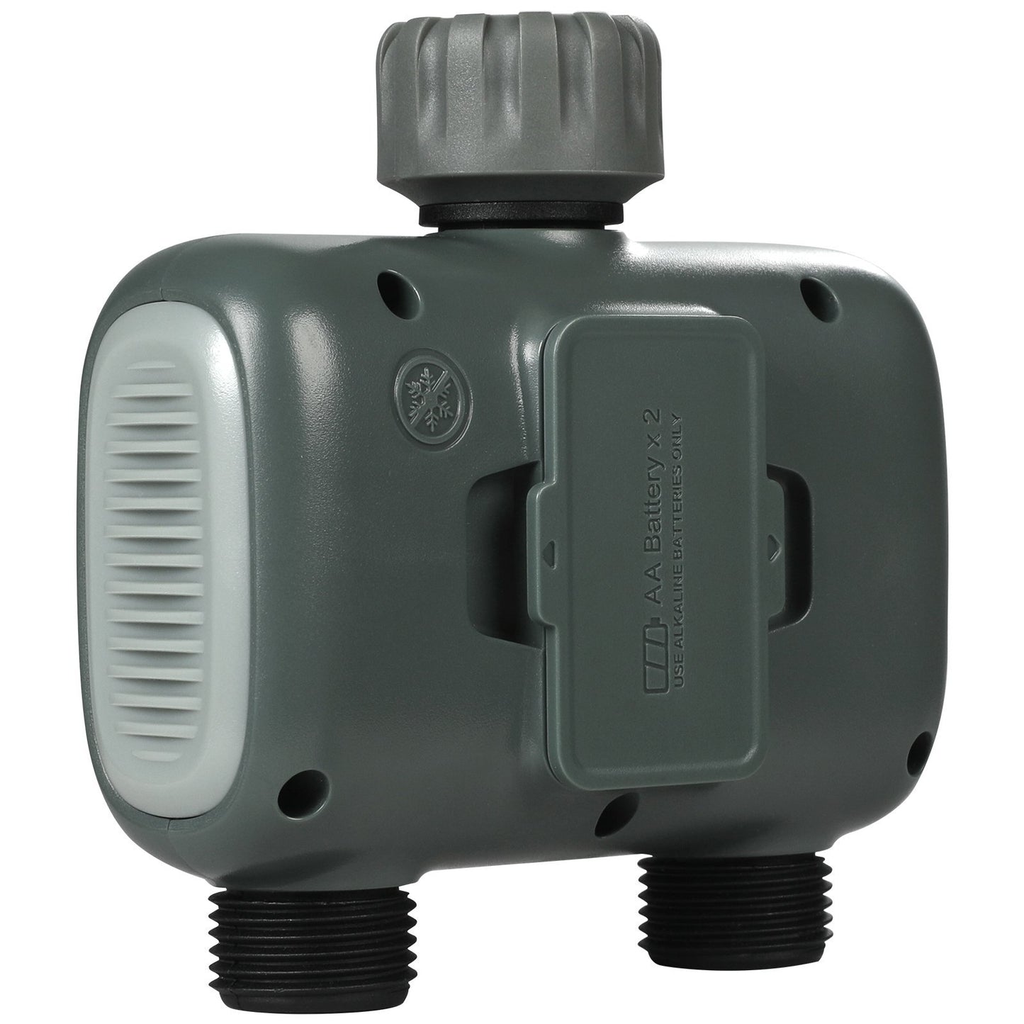 WiFi Sprinkler Timer, 2 Outlets, Smart Hose Faucet Water Timer With Brass Inlet, APP Control Via 2.4Ghz WiFi Or Bluetooth, Voice Control With Alexa And Google Assistant, IPX6 For Yard Watering